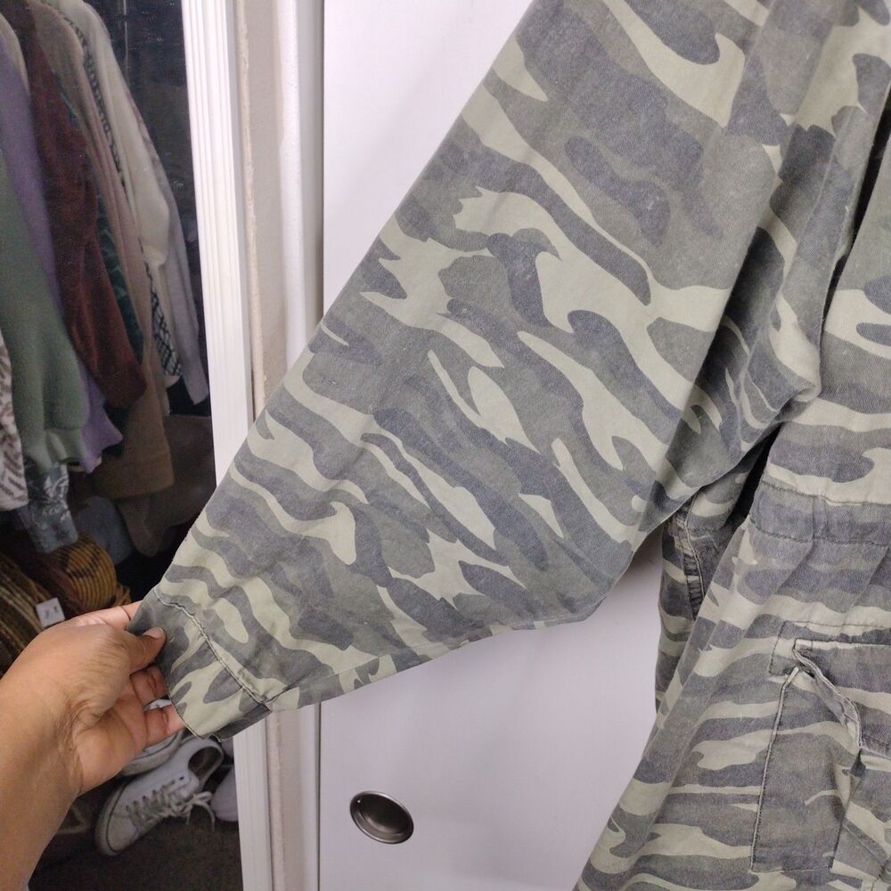 Torrid Womens Green Camouflage Jacket Plus Size 6XL 100% Cotton - Picture 3 of 9